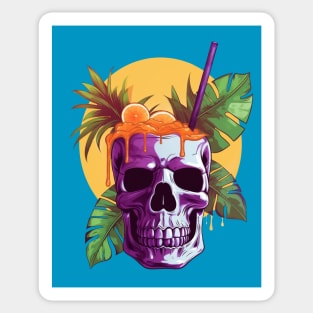Tropical Skull-rise Sticker